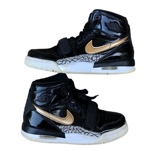 RARE 2018 Nike Air Jordan 1 Legacy 312 Black Golf Patent Size 6 - Picture 16 of 16